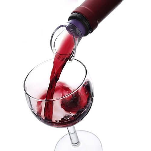 Vacu Vin Wine Server Crystal Pink/Purple Set of 2