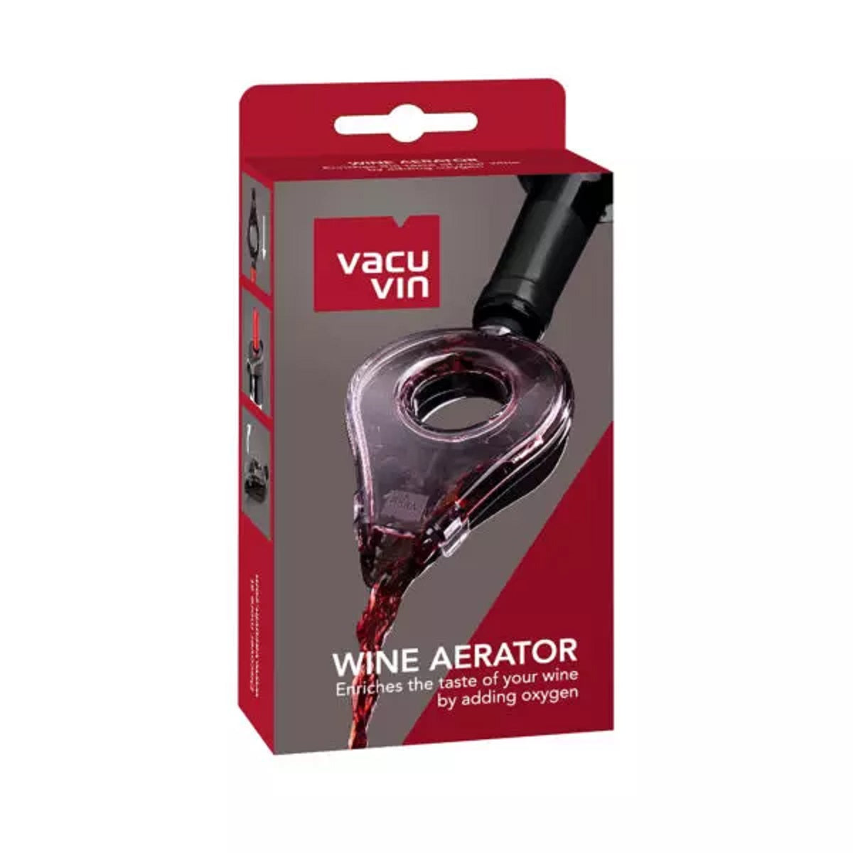 Vacu Vin Wine Aerator Clear/Grey in Display