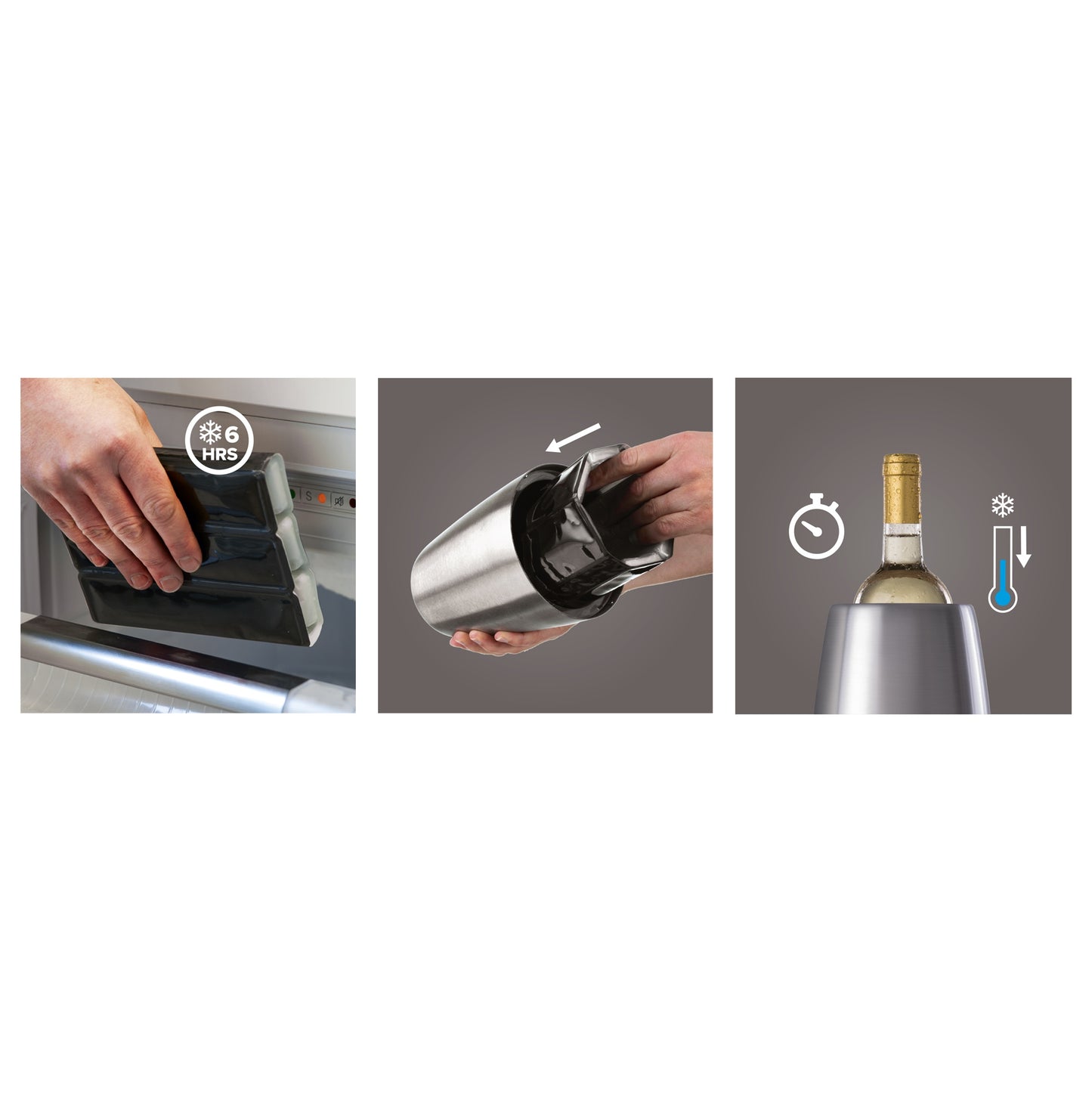 Vacu Vin Active Cooler Wine Elegant Stainless Steel