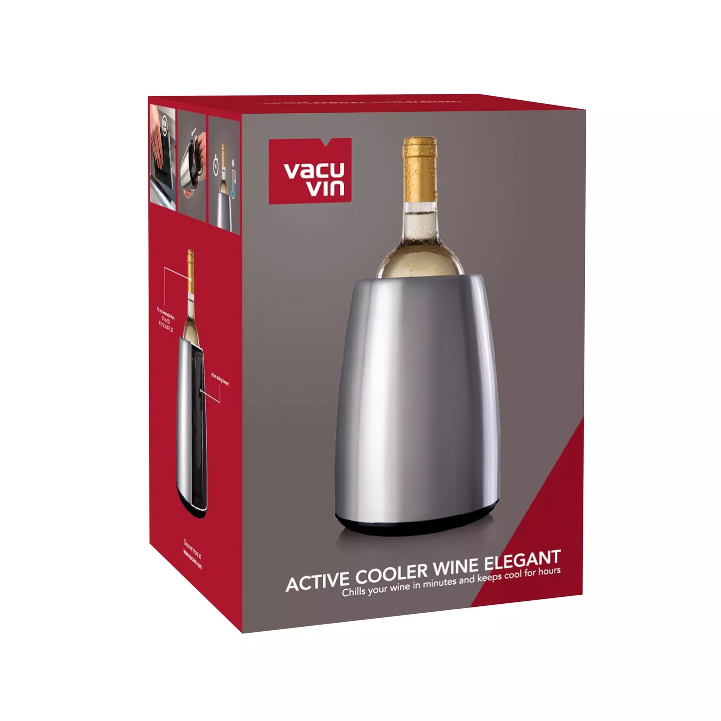 Vacu Vin Active Cooler Wine Elegant Stainless Steel