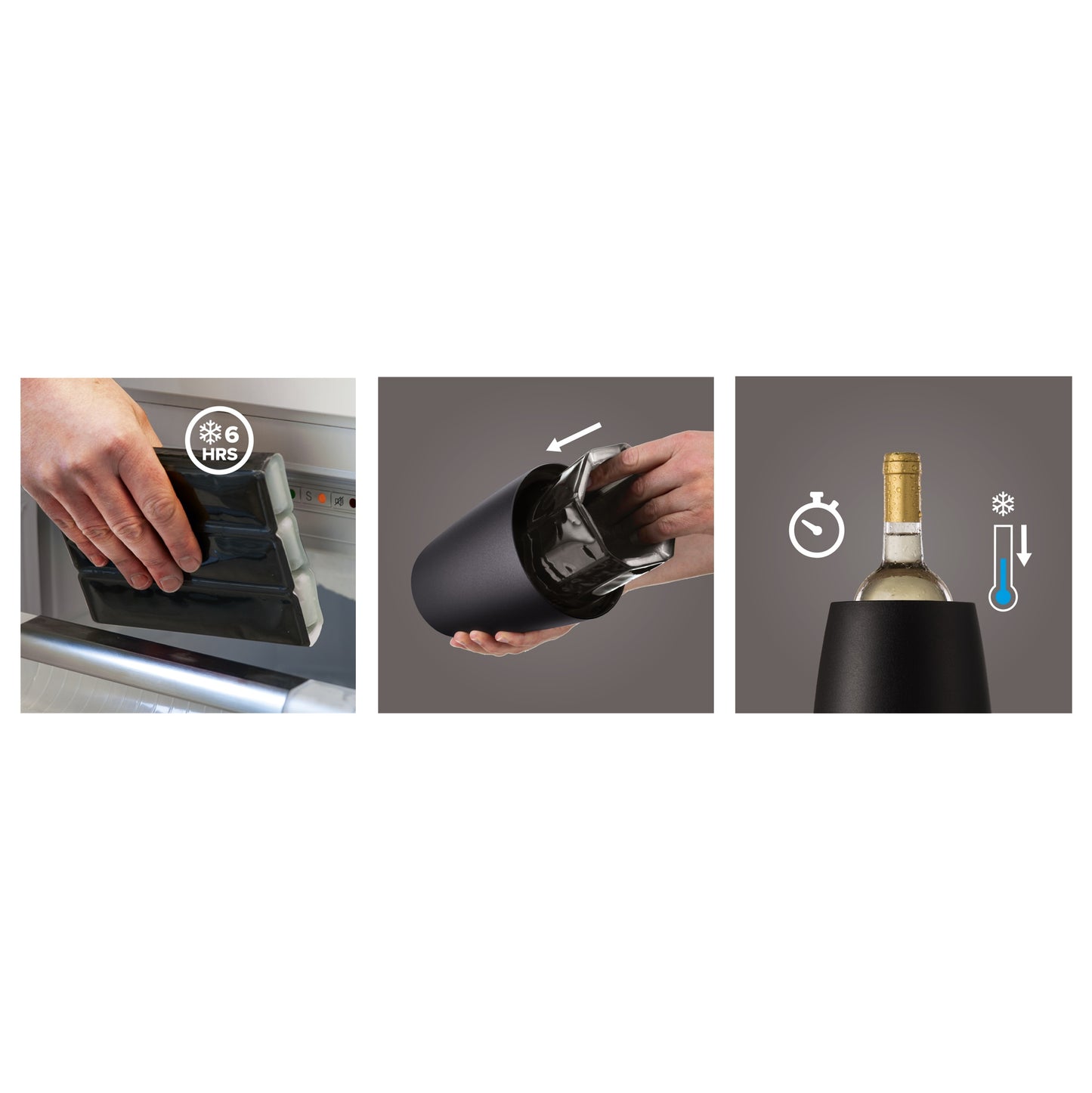 Vacu Vin Active Cooler Wine Elegant Black W