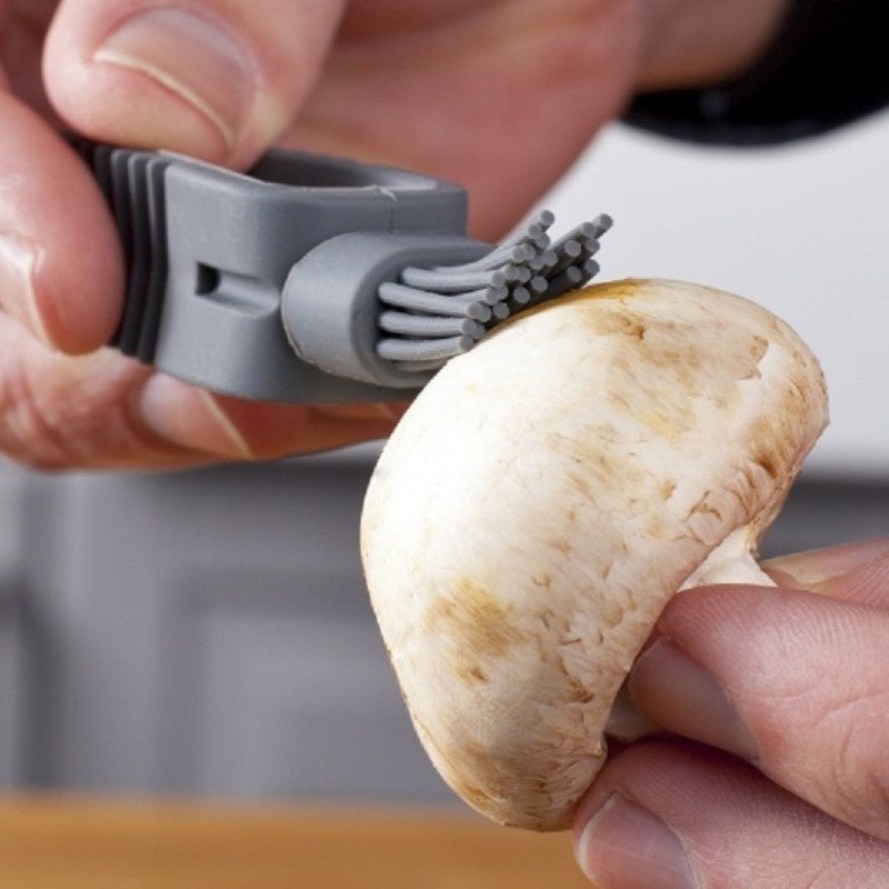 Vacu Vin Vegetable Knife + Brush Dark Grey