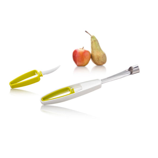 Vacu Vin Apple Corer + Knife Dark Grey