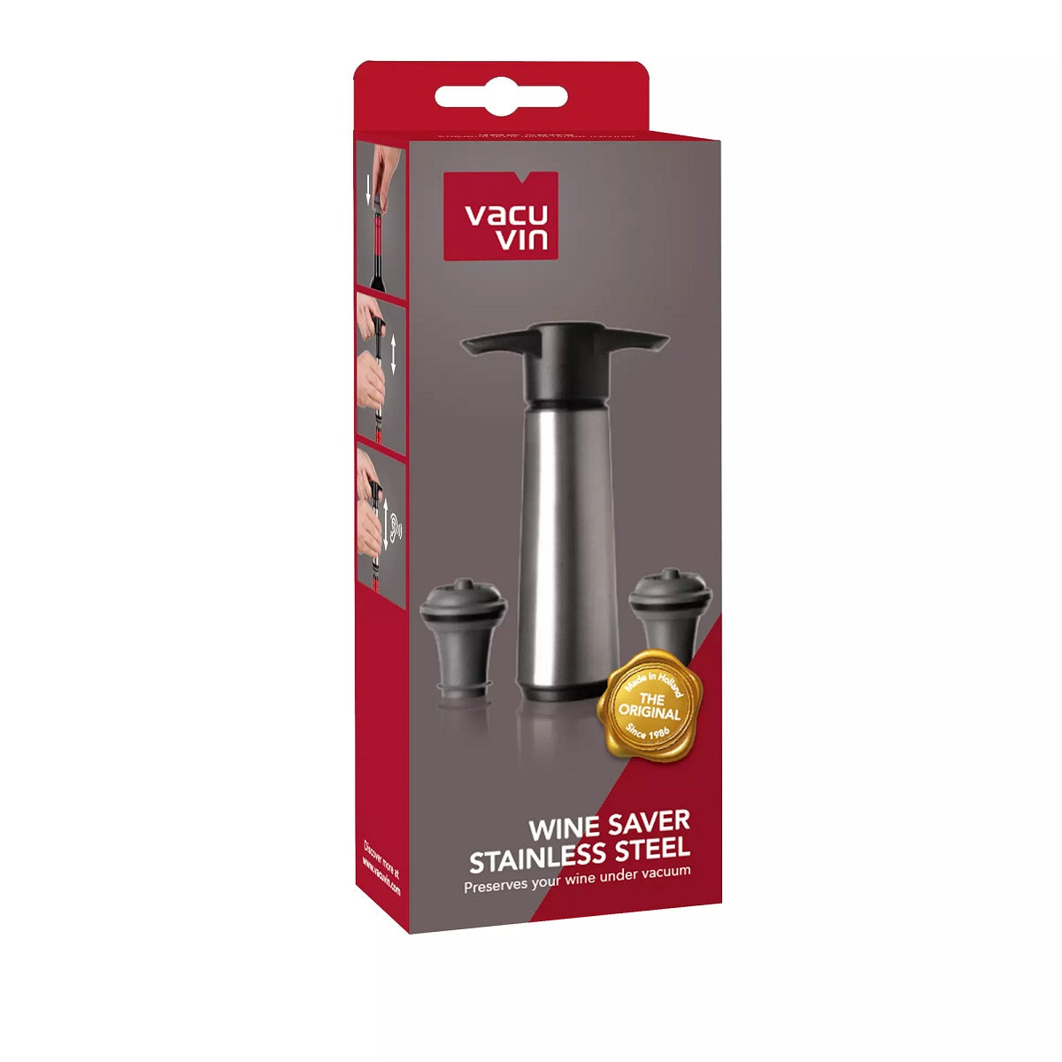 Vacu Vin Wine Saver Stainless Steel set'3
