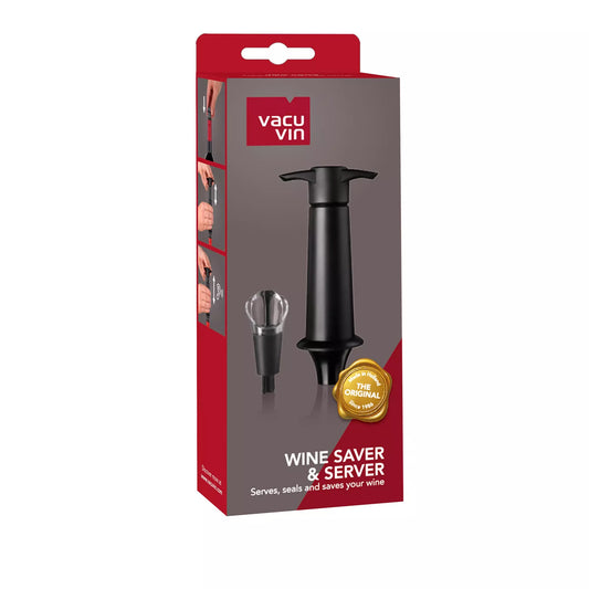 Vacu Vin Wine Saver&Server Black Set'2
