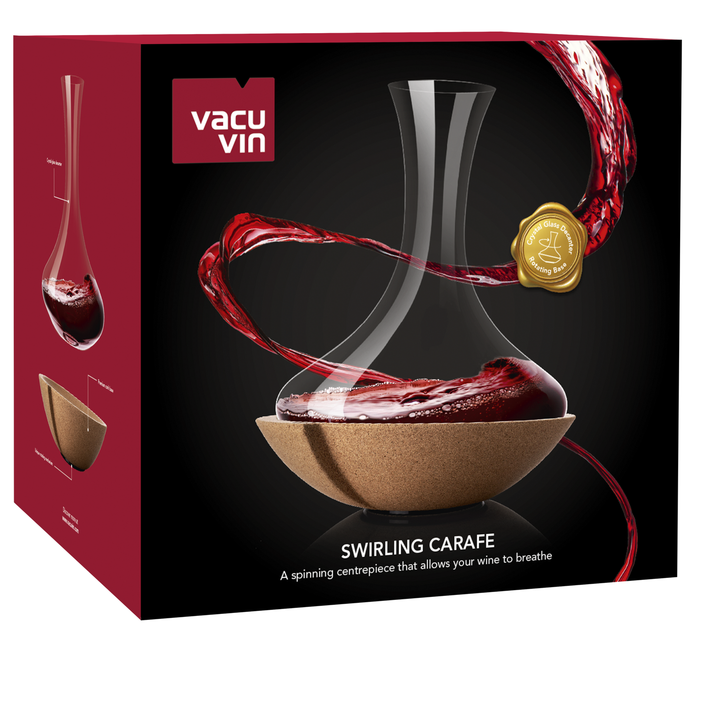 Vacu Vin SWIRLING CARAFE CRYSTAL GLASS SET