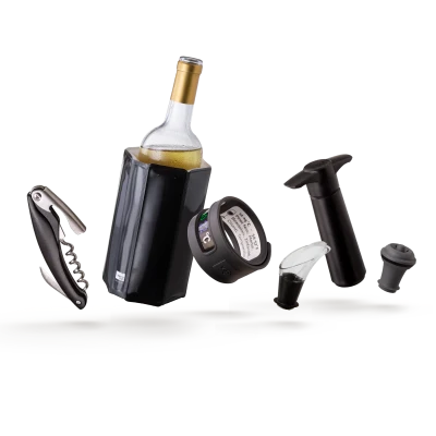 wine Set serve Black | Set of 6
