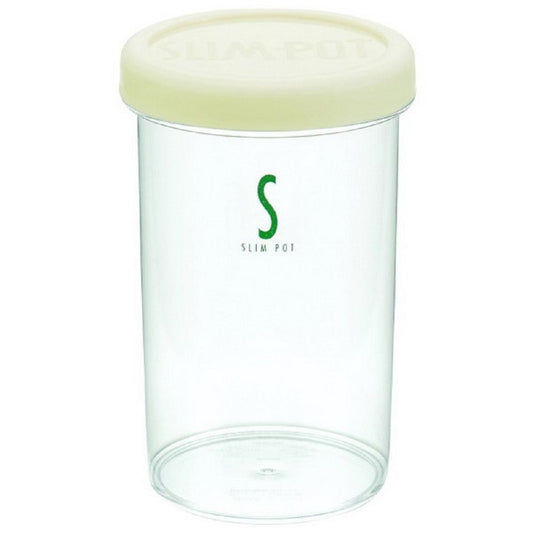 PLASTIC STORAGE POT-SLIM WHITE
