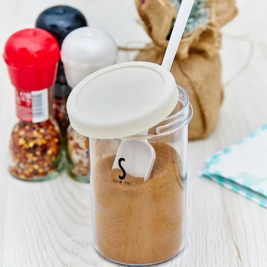 PLASTIC STORAGE POT-SLIM WHITE