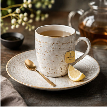 Mesa M204  BLUE EYE GOLD COUPE COFFEE  CUP & SAUCER  SET 4 (2 Cup & 2 Saucer)