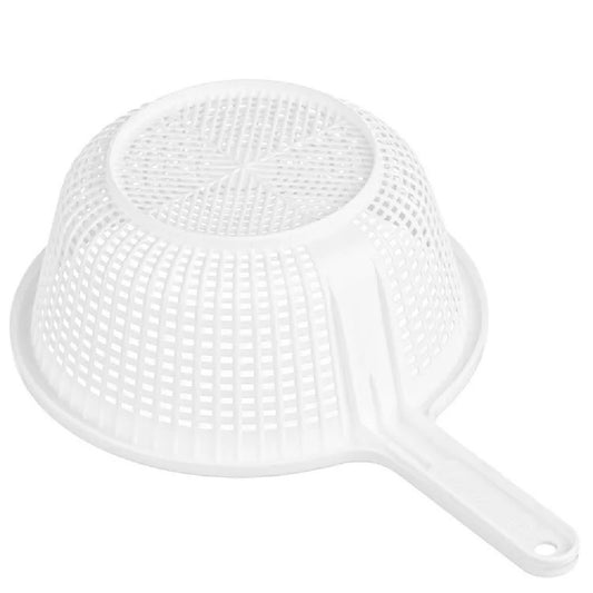 PLASTIC STRAINER BOWL WITH HANDLE NO.19 WHITE