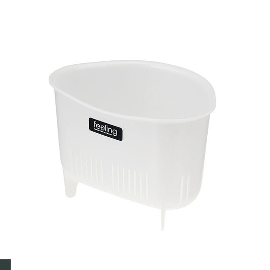 PLASTIC KITCHEN SINK WASTE BASKET WHITE
