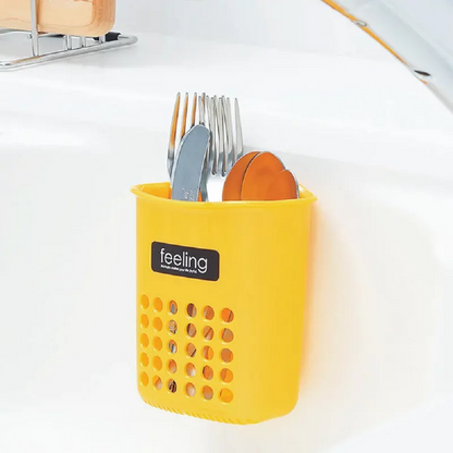 PLASTIC KITCHEN TOOLS CASE W/SUCTION-ORANGE