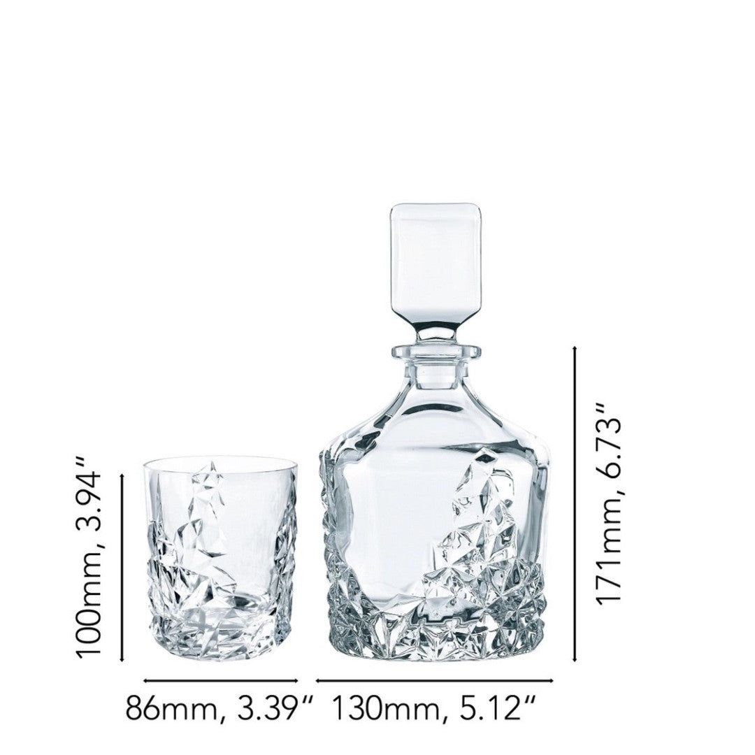 Nachtmann SCULPTURE DECANTER WITH WHISKY TUMBLER SET'3
