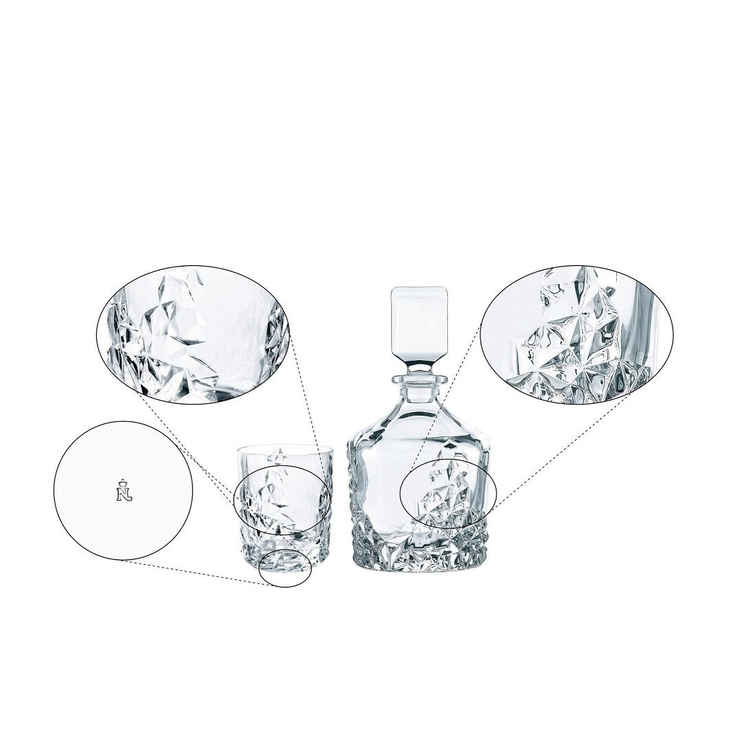 Nachtmann SCULPTURE DECANTER WITH WHISKY TUMBLER SET'3