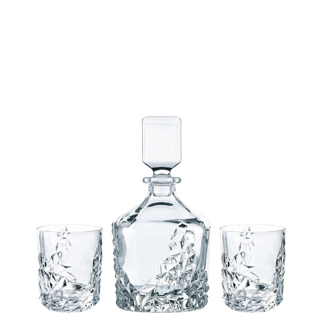 Nachtmann SCULPTURE DECANTER WITH WHISKY TUMBLER SET'3