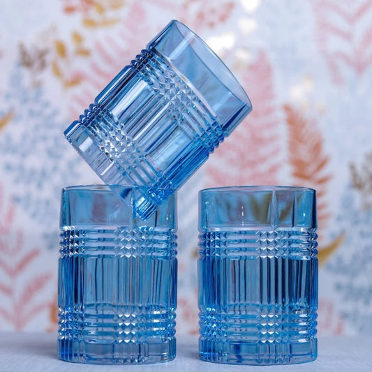 Nachtmann Whisky Coloured Glass( Blue) 409 ml Set'4