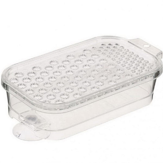 PLASTIC GRATER WITH SUCTION - CLEAR