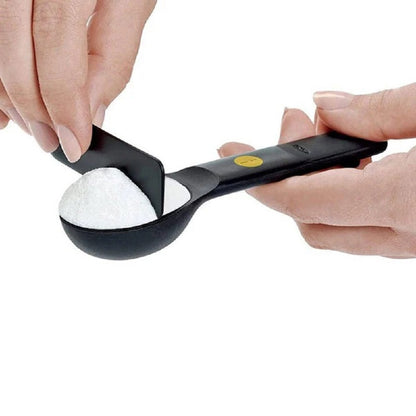 PLASTIC MEASURING SPOONS - SNAPS - BLACK  INTL