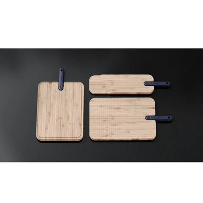 Art - Integrated Knife - Black Edition - Bread Bamboo cutting board with integrated bread knife