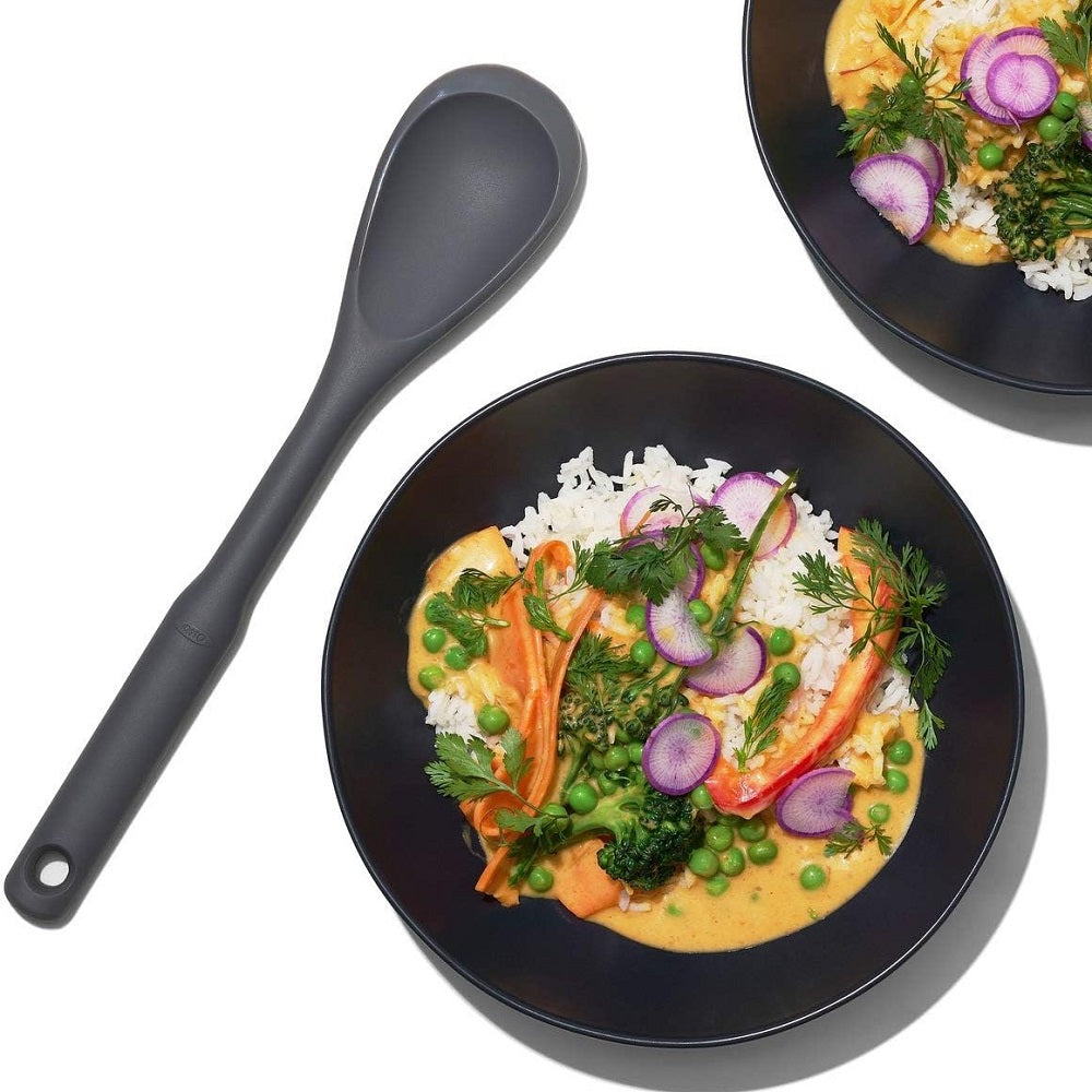 OXO GG SILICONE CHOP & STIR COOKING SPOON - PEPPERCORN