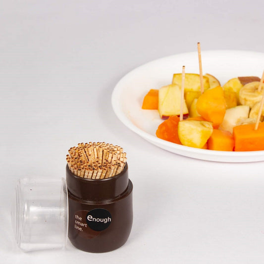 PLASTIC TOOTHPICK STAND - BROWN