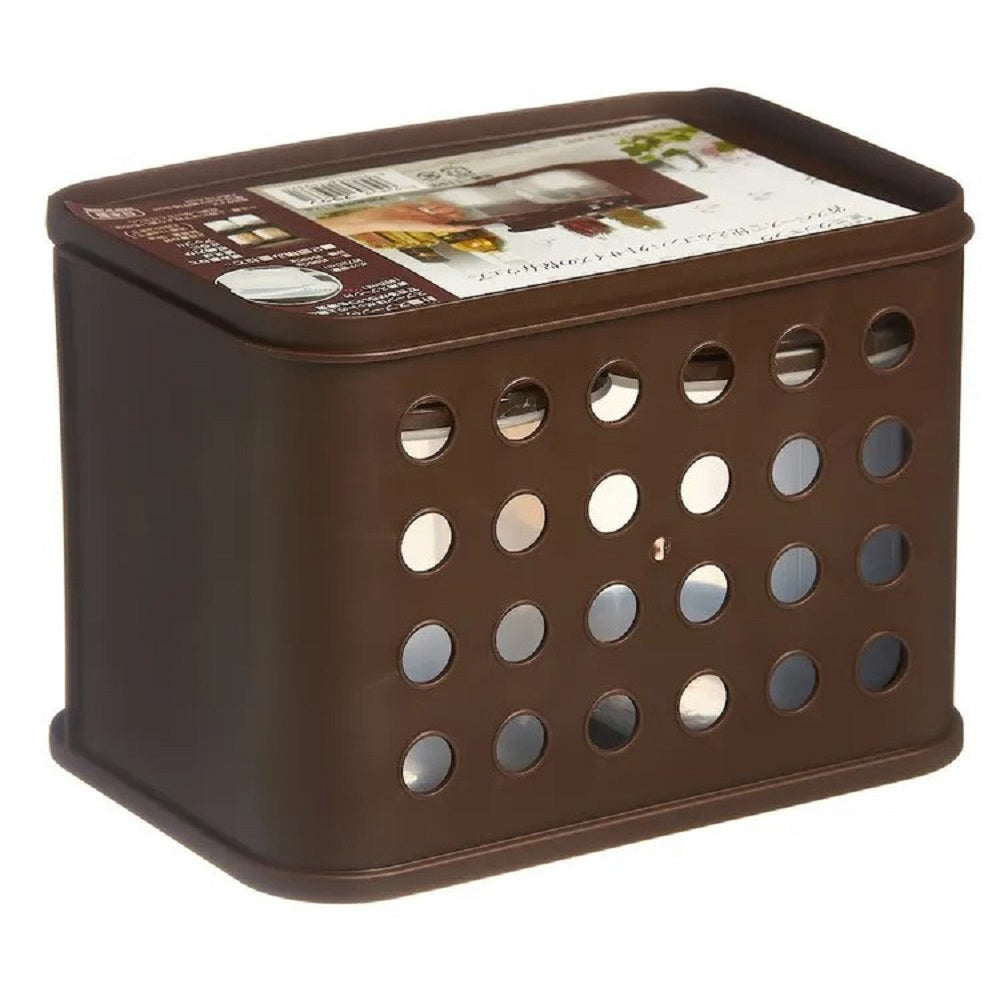 PLASTIC MINI SEASONING POT ORGANIZER - BROWN