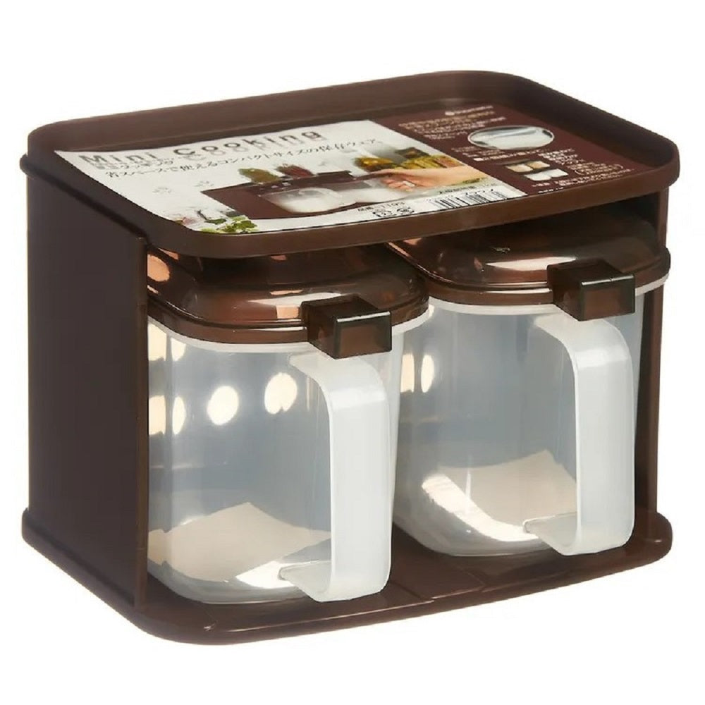PLASTIC MINI SEASONING POT ORGANIZER - BROWN