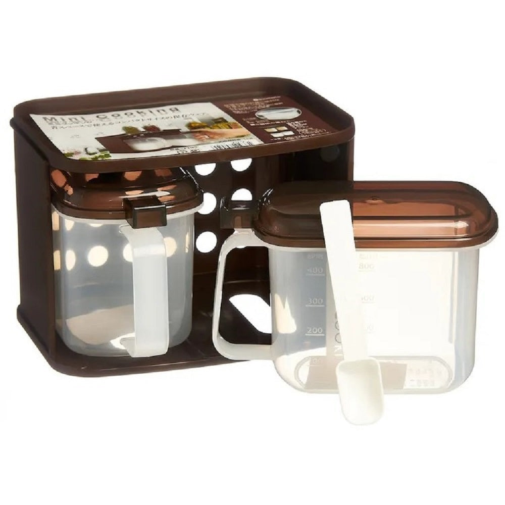 PLASTIC MINI SEASONING POT ORGANIZER - BROWN