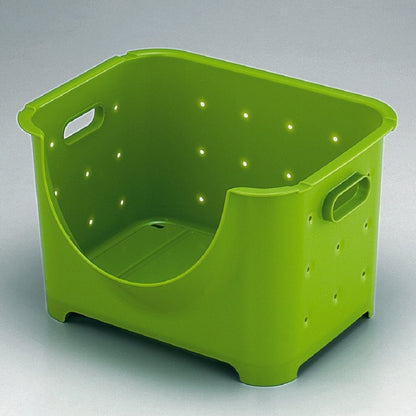 PLASTIC VEGETABLE STOCKER (WIDE) - GREEN