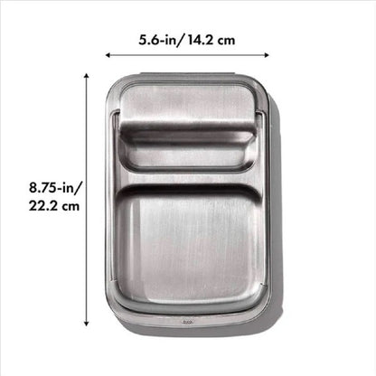 OXO GG STAINLESS STEEL SPOON REST WITH LID HOLDER