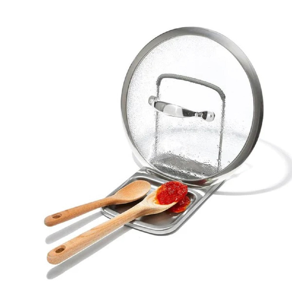 OXO GG STAINLESS STEEL SPOON REST WITH LID HOLDER