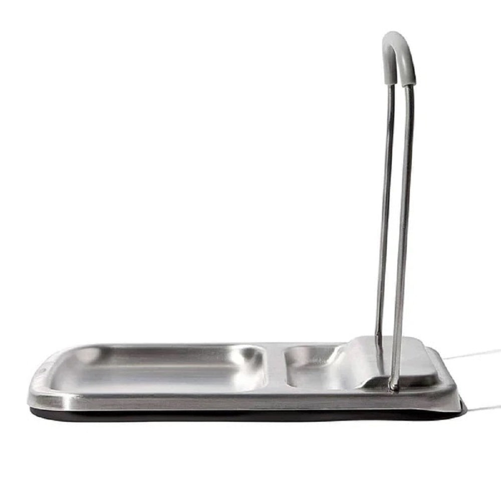 OXO GG STAINLESS STEEL SPOON REST WITH LID HOLDER