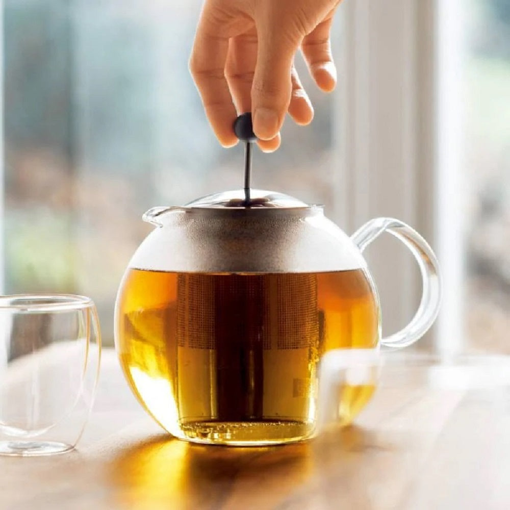 Bodum Tea press with stainless steel filter, 1.0 l, 34 oz, Shiny