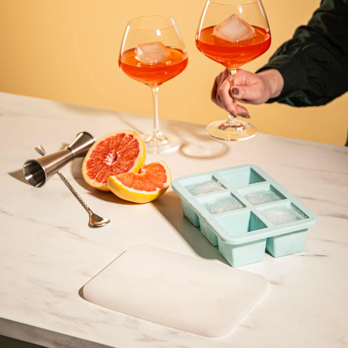 Ice cube maker  stainless steel 6pcs tray