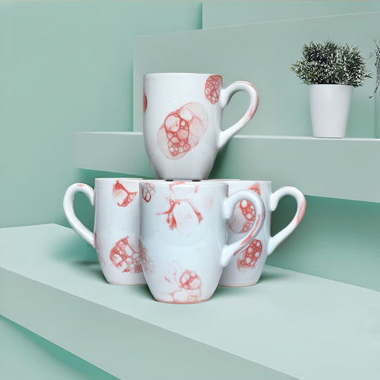 Tablejoy Milk/Coffee Mug Set'4 Red