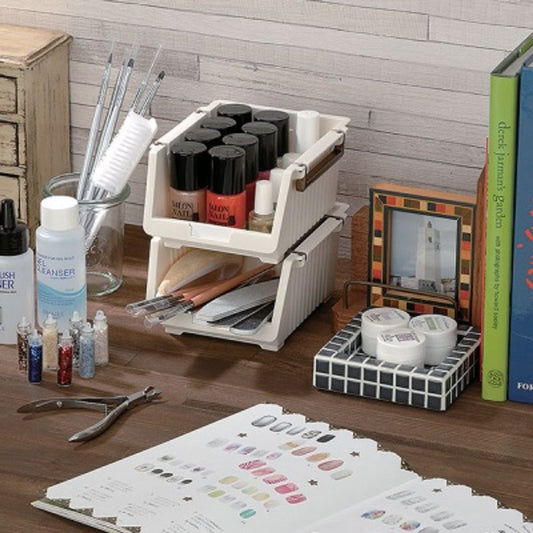 MINI STACKABLE RACK 04 White