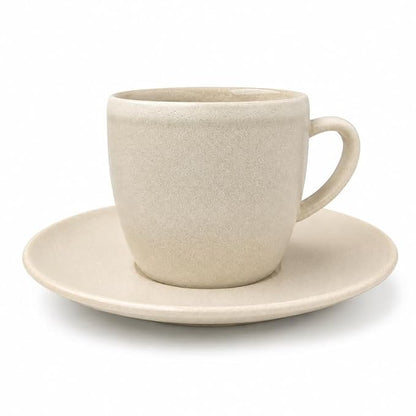 Mesa M227  TAUPE COUPE COFFEE CUP & SAUCER  SET 4 (2 Cup & 2 Saucer)