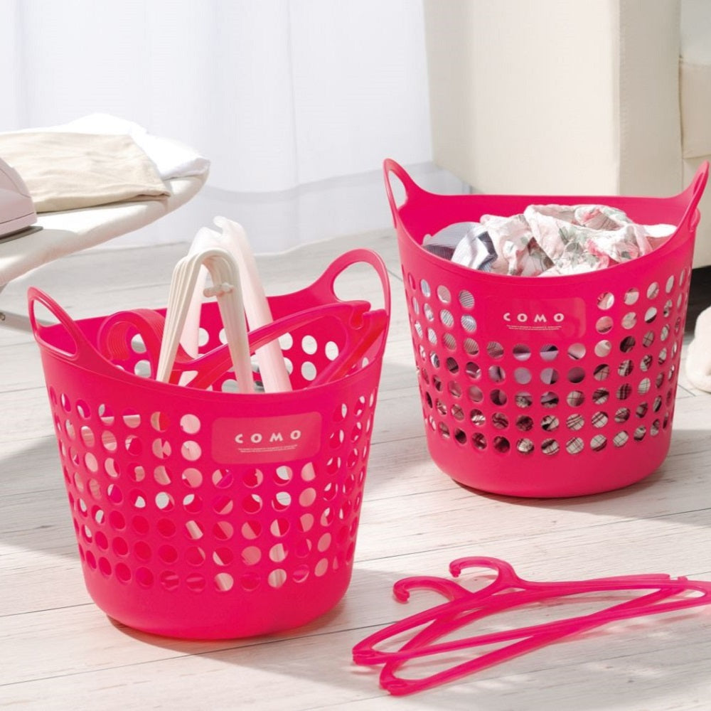 PLASTIC SOFT BASKET MEDIUM - Rose Pink