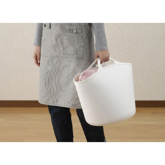 PLASTIC BASKET ALGO LARGE WHITE