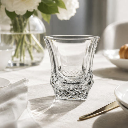 HANDCUT  DIAMOND CUT WHISKY TUMBLER SET OF 4