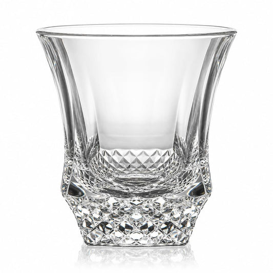 HANDCUT  DIAMOND CUT WHISKY TUMBLER SET OF 4