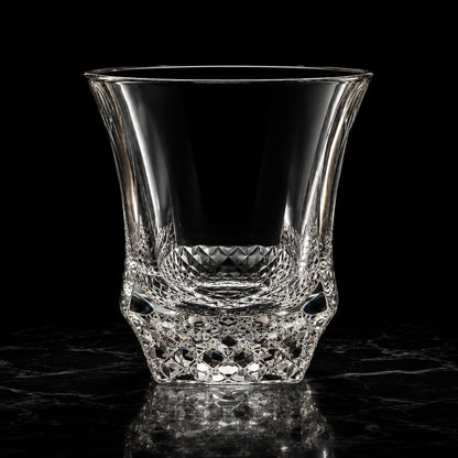 HANDCUT  DIAMOND CUT WHISKY TUMBLER SET OF 4