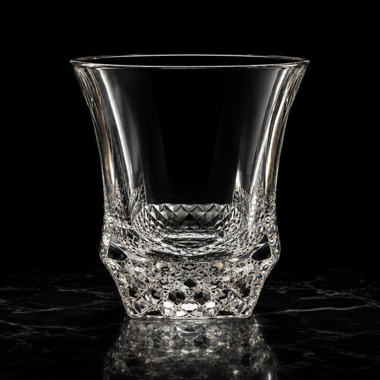 HANDCUT  DIAMOND CUT WHISKY TUMBLER SET OF 4