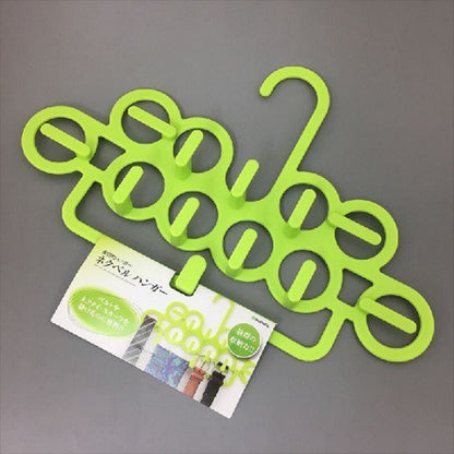PLASTIC TIE BELT HANGER SINGLE GREEN