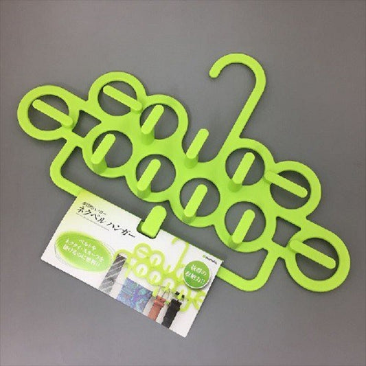 PLASTIC TIE BELT HANGER SINGLE GREEN