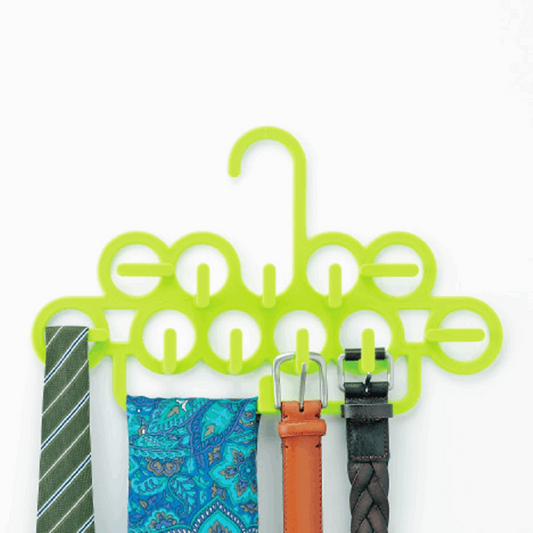 PLASTIC TIE BELT HANGER SINGLE GREEN