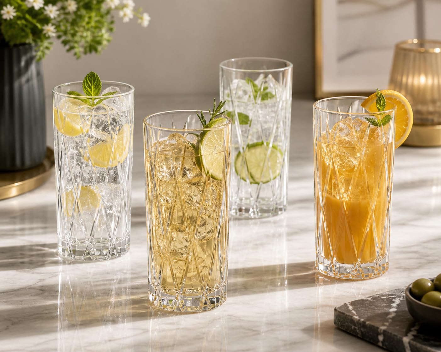 NACHTMANN MODERN LONG DRINK TUMBLER SET 4