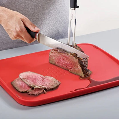 Multi-function Chopping Board
with non-slip feet - Red