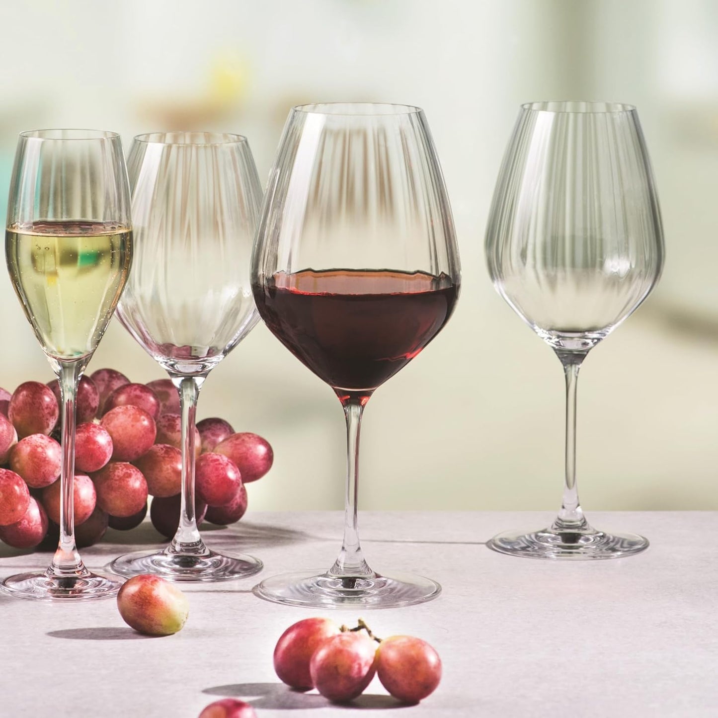 Optical Champagne Optical Wine Glasses Set 6